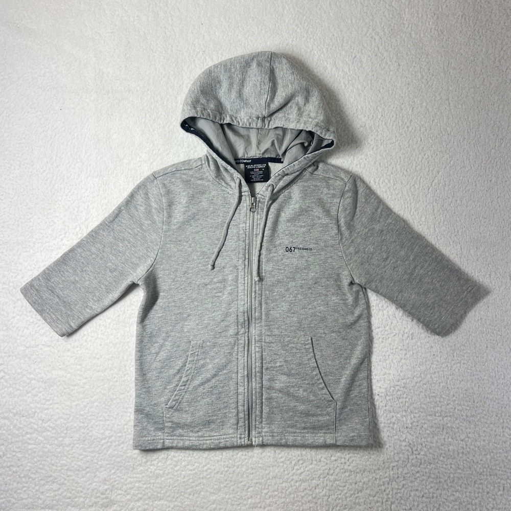 Polo Jeans Co Ralph Lauren Hoodie Women's M Grey Zip 3/4 Sleeve Logo Vintage NWT